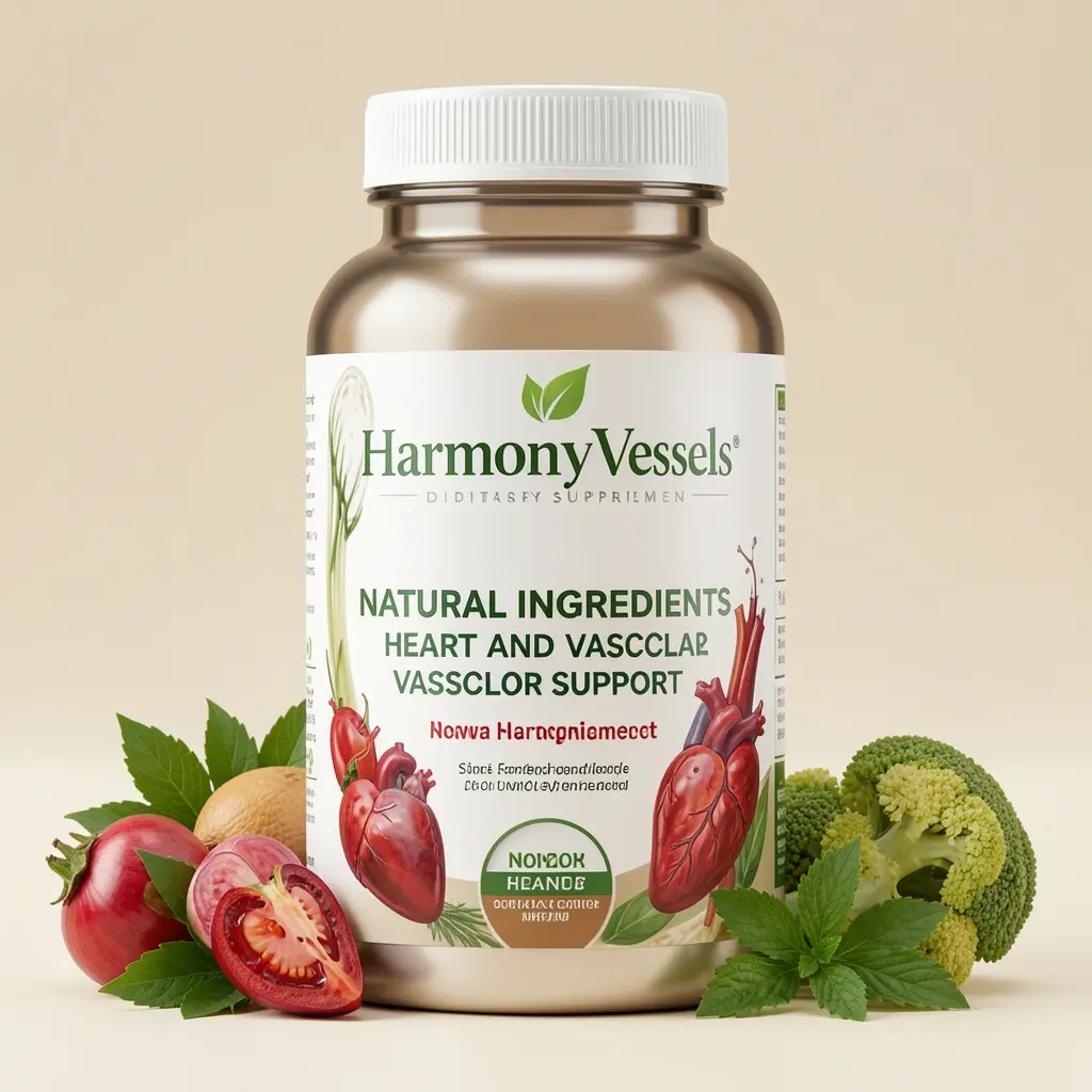 HarmonyVessels dietary supplement bottle with carefully selected ingredients